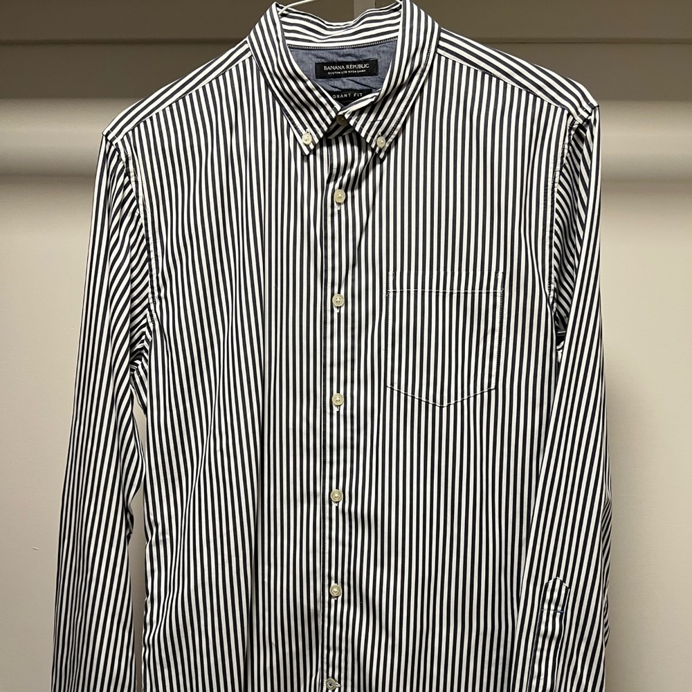 Handsome Hubby Alert!!! Banna Grant Fit Dress Shirt Slim.